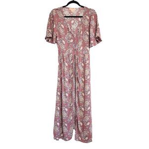 Band of Gypsies purple floral duster